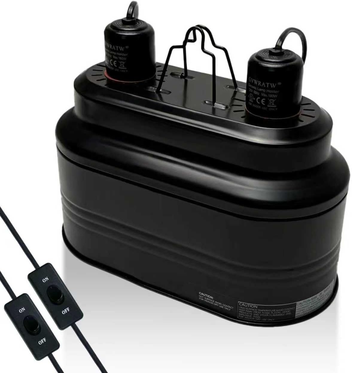 Reptile lamp, Maximum 160W Each Reptile hot lamp Comes with a Separate Switch, Suitable for Lizards, Turtles, Snakes, and Amphibians.