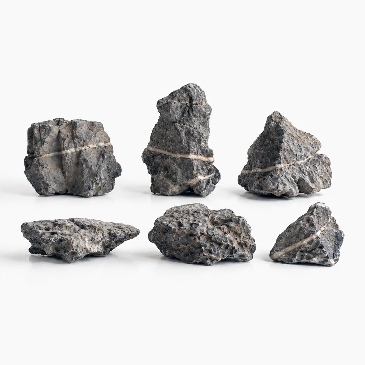Natural Seiryu Stone Aquarium Rocks 5 lb, Hand-Selected 3-6 in Iwagumi Aquascaping Kit for Planted Aquarium, Fish Tank, Terrarium, Paludarium and Bonsai Deco