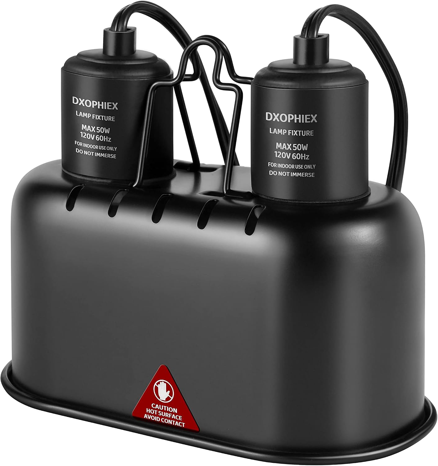 DXOPHIEX Nano Dual Reptile Heat Lamp Max 40W with Two Independent Switches