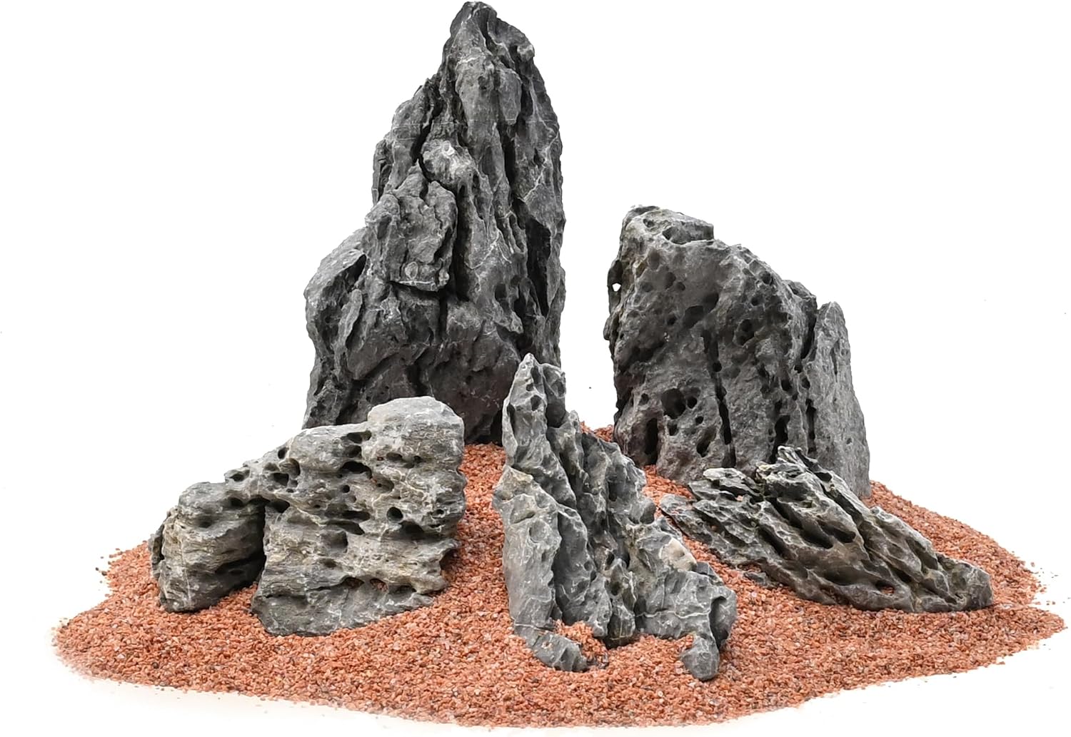 Seiryu Stone Aquarium Rocks for Fish Tank,3LB 3-5inches