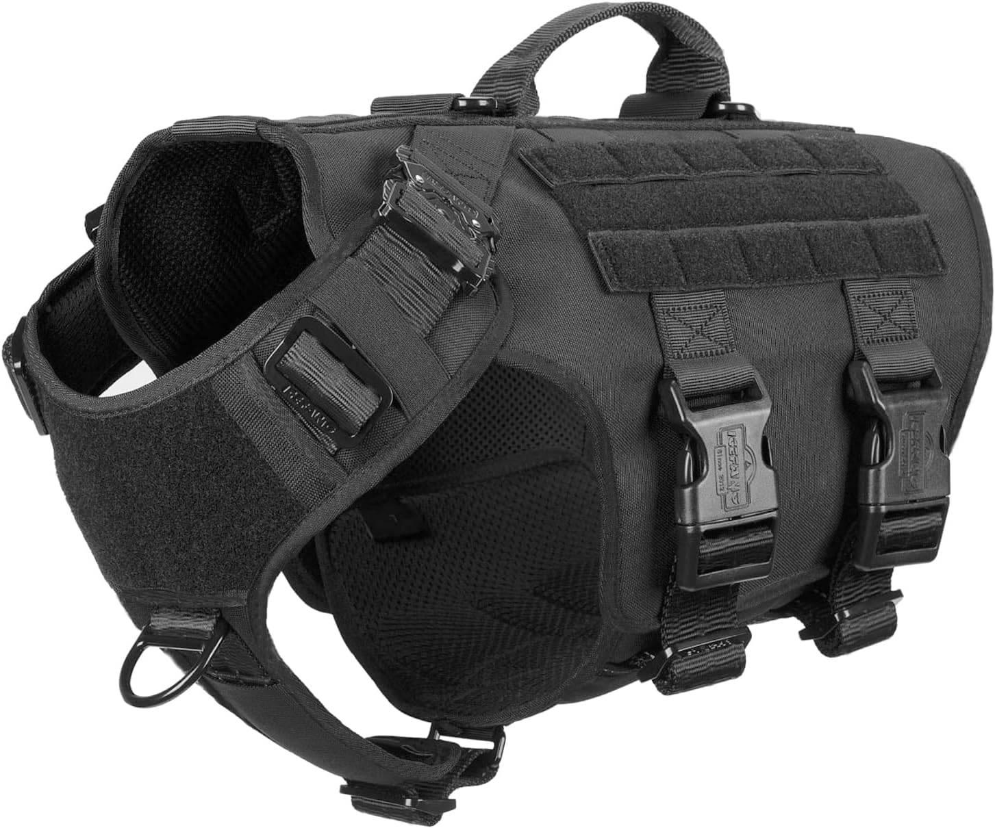 ICEFANG No Pull Tactical Dog Harness for Large Dogs,Adjustable Dog Vest