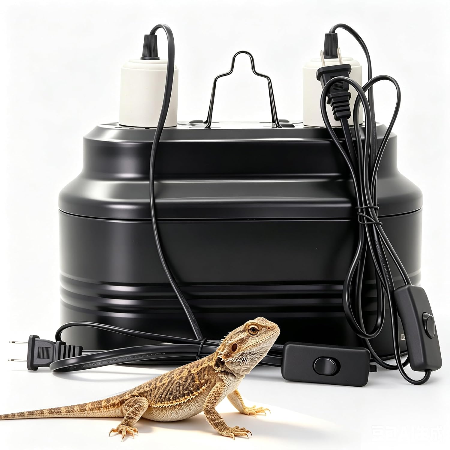Dual Reptile Light Fixture with Independent Switches