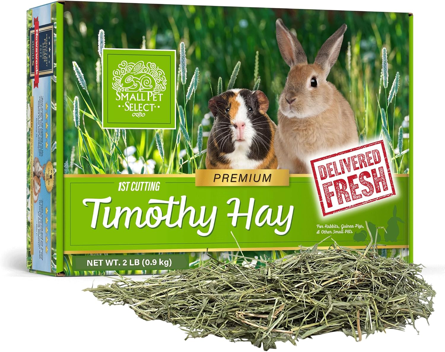 Small Pet Select 1st Cutting Timothy Hay for Rabbits & Guinea Pigs, 2 lb