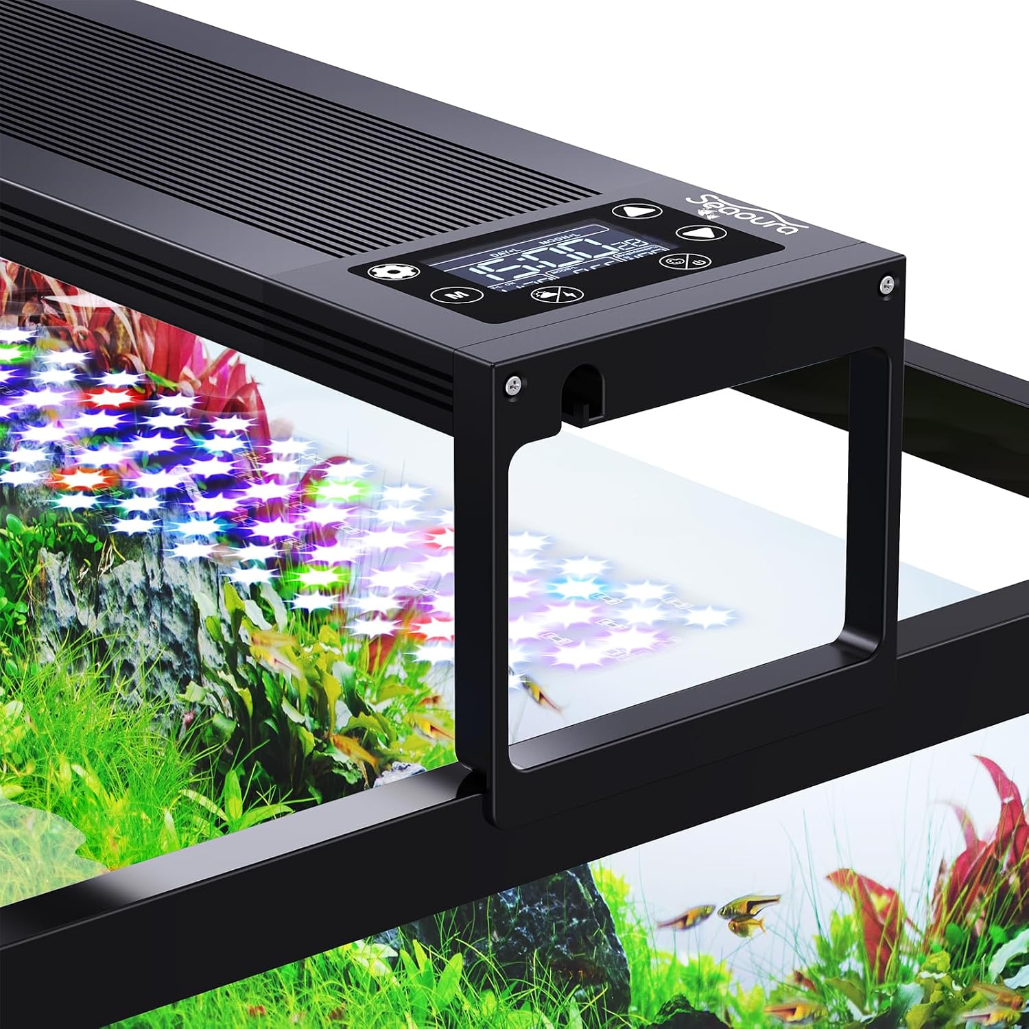 SEAOURA 24/7 Planted LED Aquarium Light for Fish Tank with Timer, 30-36 in