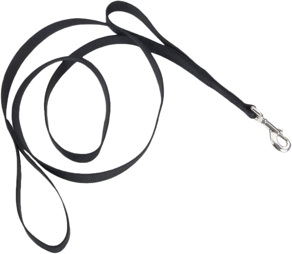 Coastal – Loops 2 – Double Handle Dog Leash, Black, 1″ x 06′