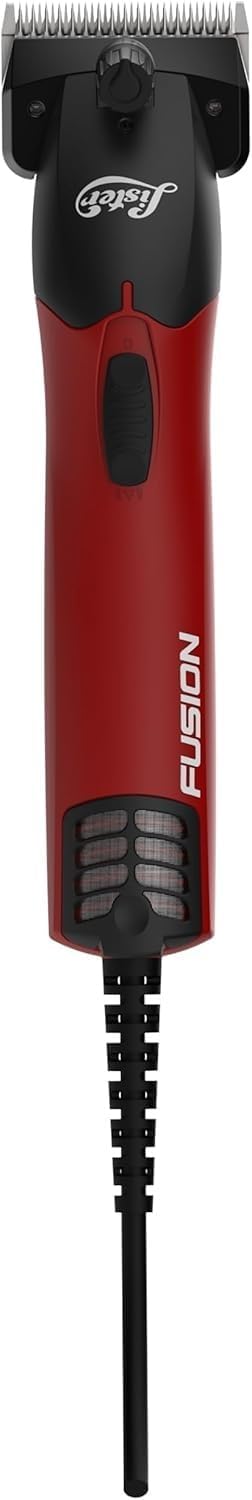 Lister Fusion Clipper – Professional Animal Clipper – Two Speed – Includes A2F/AC Fine Blades, Oil, Brush, Grease, Washer & Screwdriver – for Horses, Cattle & Alpacas – 258-40720 – Red