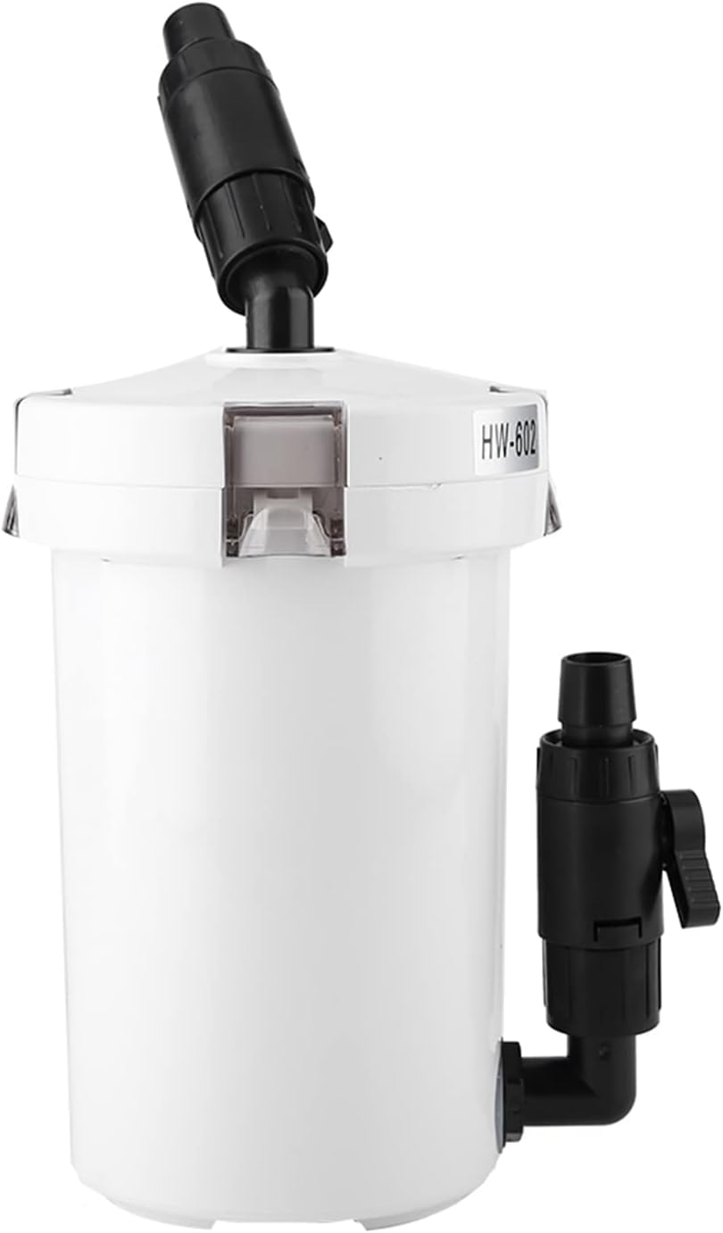 Aquarium Filter, Sturdy External Canister Filter, Low Noise & Strong Seal Design, Easy to Install, Efficient External Aquarium Filter for Fresh Water, Seawater Aquarium (602 Without and