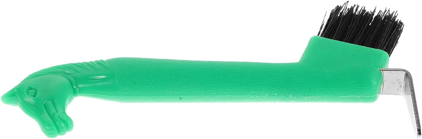 Toyvian Horse Hoof Pick with Wire Brush for Hoof Cleaning and Prevention, Sturdy Metal and Plastic Construction, Comfortable Grip, for Horse Stables and Farms
