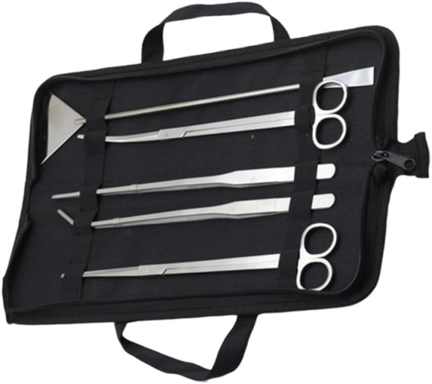 MAGICLULU 5pcs Aquarium Aquascaping Tool Set Stainless Steel Black