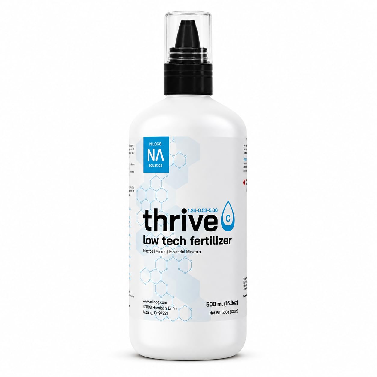 ThriveC Aquarium Plant Fertilizer, All‑in‑One 500ml for Low‑Tech Tanks