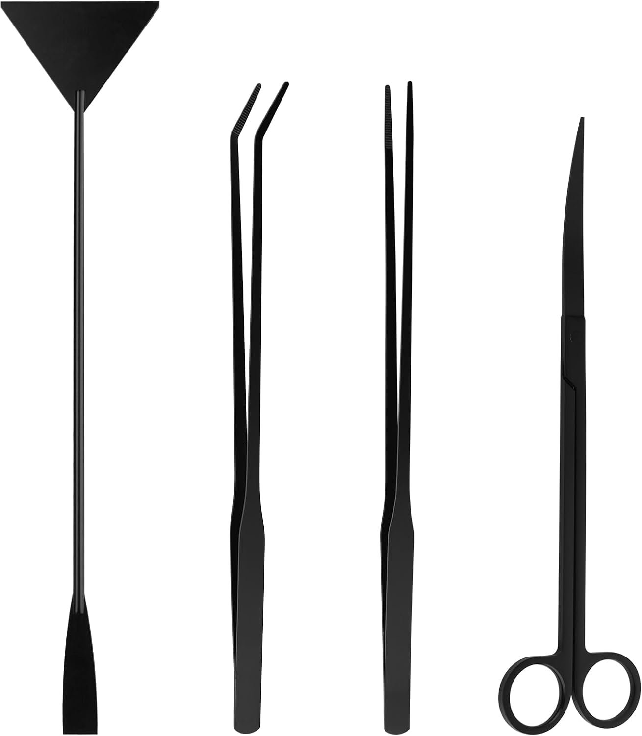Tifanso 4-in-1 Aquarium Aquascape Tool Kit with Tweezers Scissors Scraper