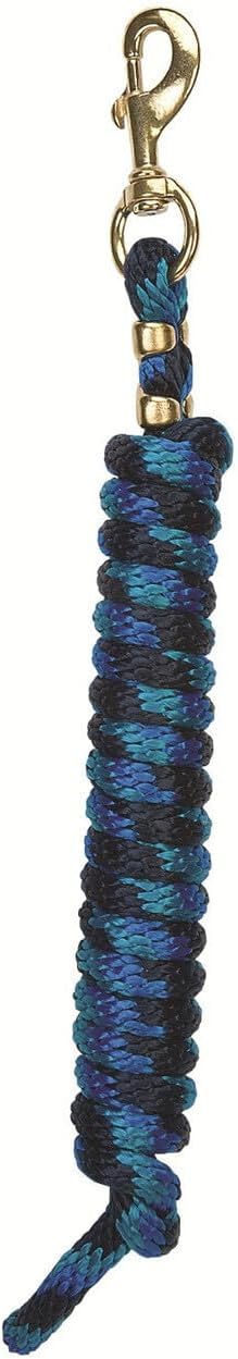 Weaver Leather Poly Lead Rope, Navy/Blue/Turquoise, 5/8 x 10′