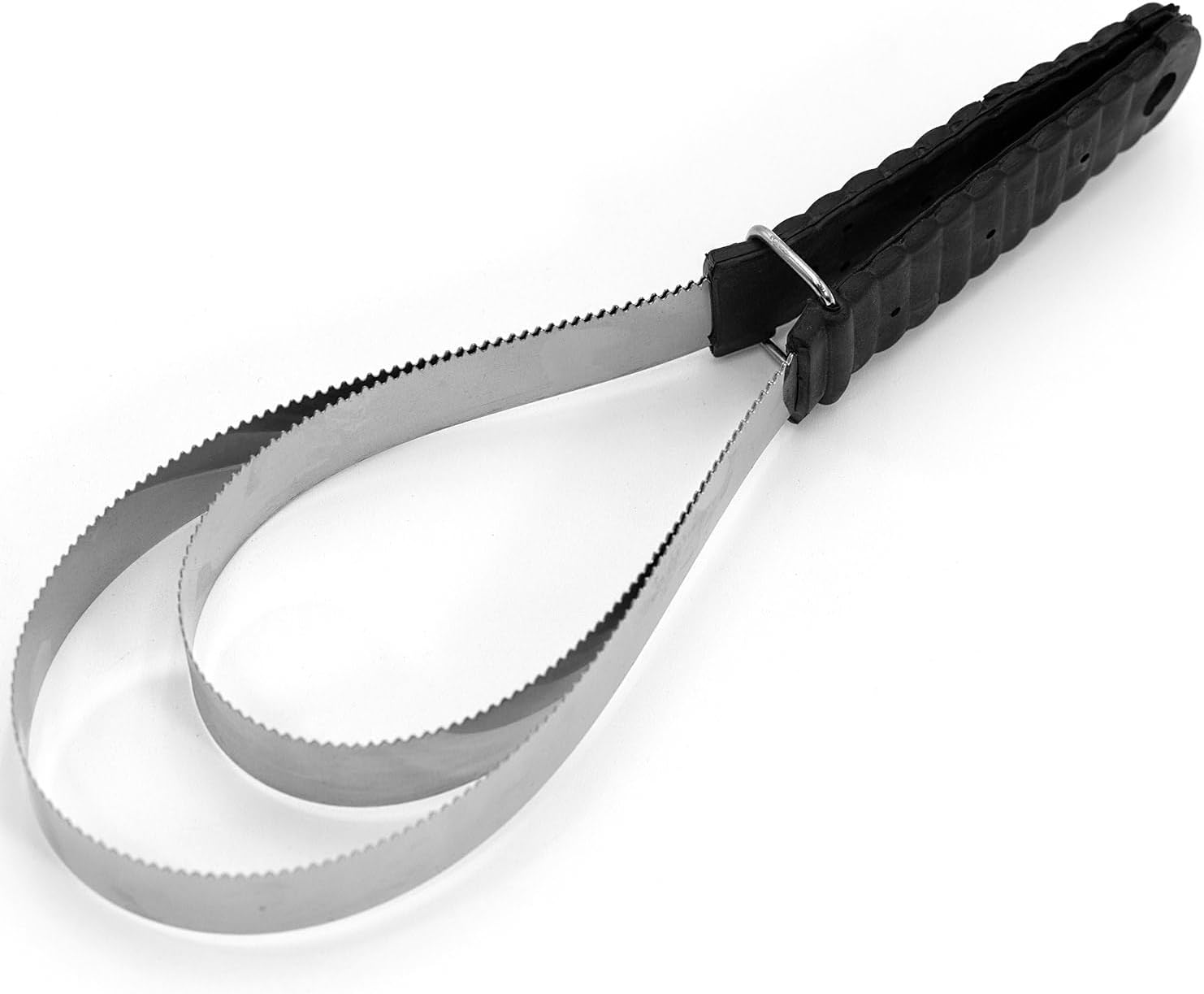 Jeffers Double Shedding Blade for Horses & Livestock Grooming – Stainless Steel Deshedding Tool with Black Plastic Handle for Removing Loose Hair, Dirt, and Mud – Farm & Barn Grooming Accessory