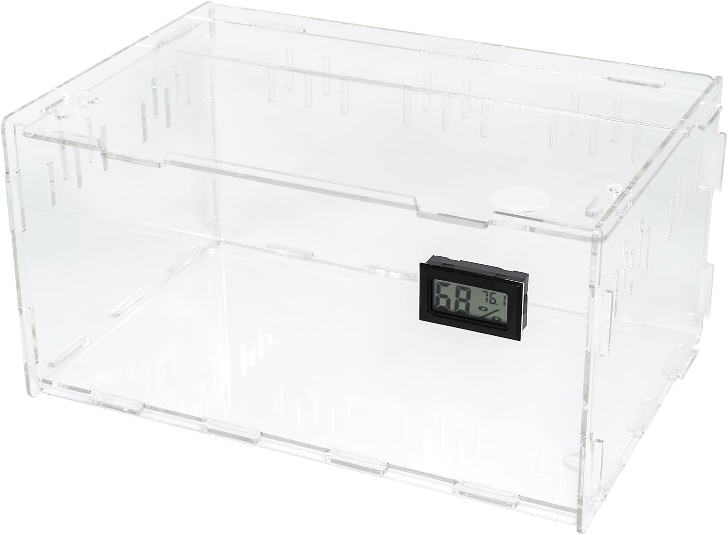 BETAZOOER Large Acrylic Reptile Terrarium Breeding Tank 15.3″x9.7″x7.6″