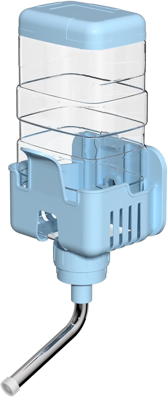 25oz Small Animal Water Bottle for Cage, No Drip Pet Water Dispenser Blue
