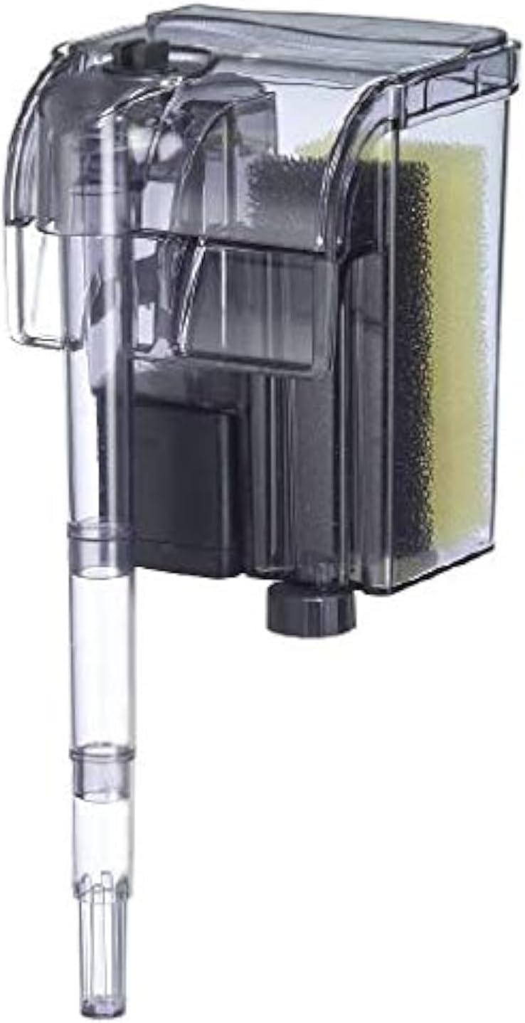 EA Performance Hang-On The Back Power Filter – Up to 4 Gallons – for Desktop and Betta Aquariums – NOT Made in China