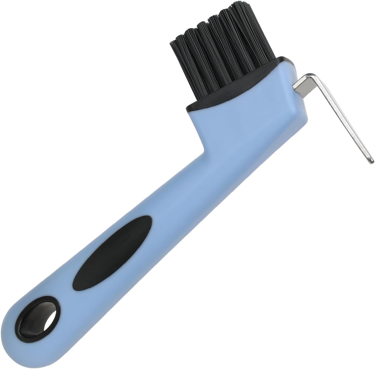 2-in-1 Blue Horse Hoop Pick with Brush Equine Hoop Pick