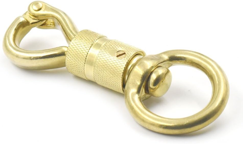 Bluemoona 1Pc- Brass Hinged Panic Horsemanship 30mm Replacement Twist snap Screw 4 Lead Rope D