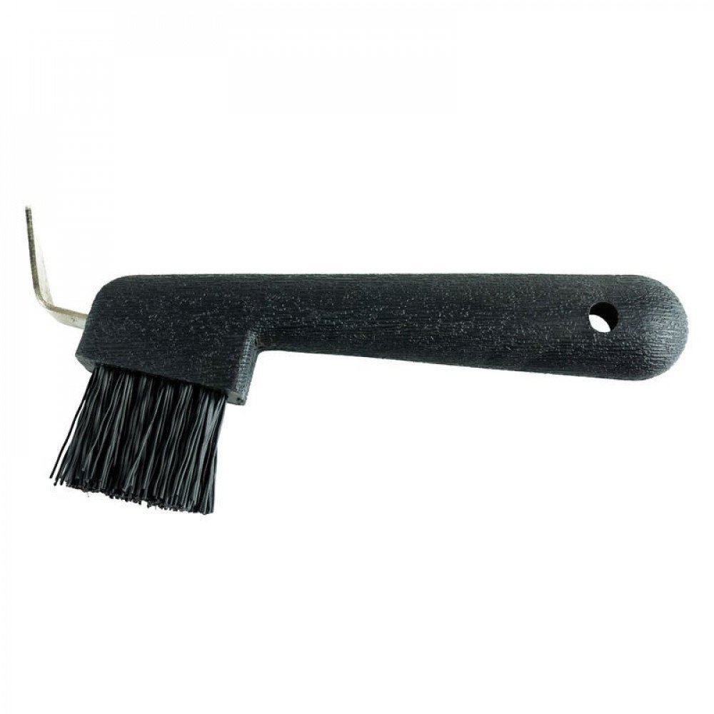 HORZE Hoof Pick with Brush – Black – One Size