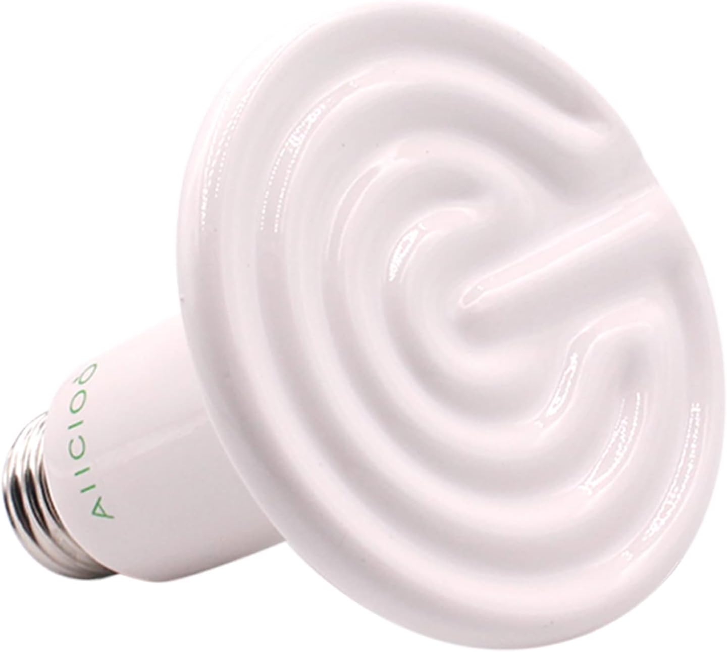 Aiicioo Reptile Heat Lamp Bulb -60W Ceramic Heat Emitter No Harm No Light Infrared Heater Lamp for Chicken Coop Lizard Aquarium Snake Outside Dogs Brooder 110V,White