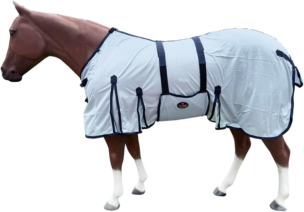 HILASON White Fly Sheet for Horses 81 in – Mesh UV Protection