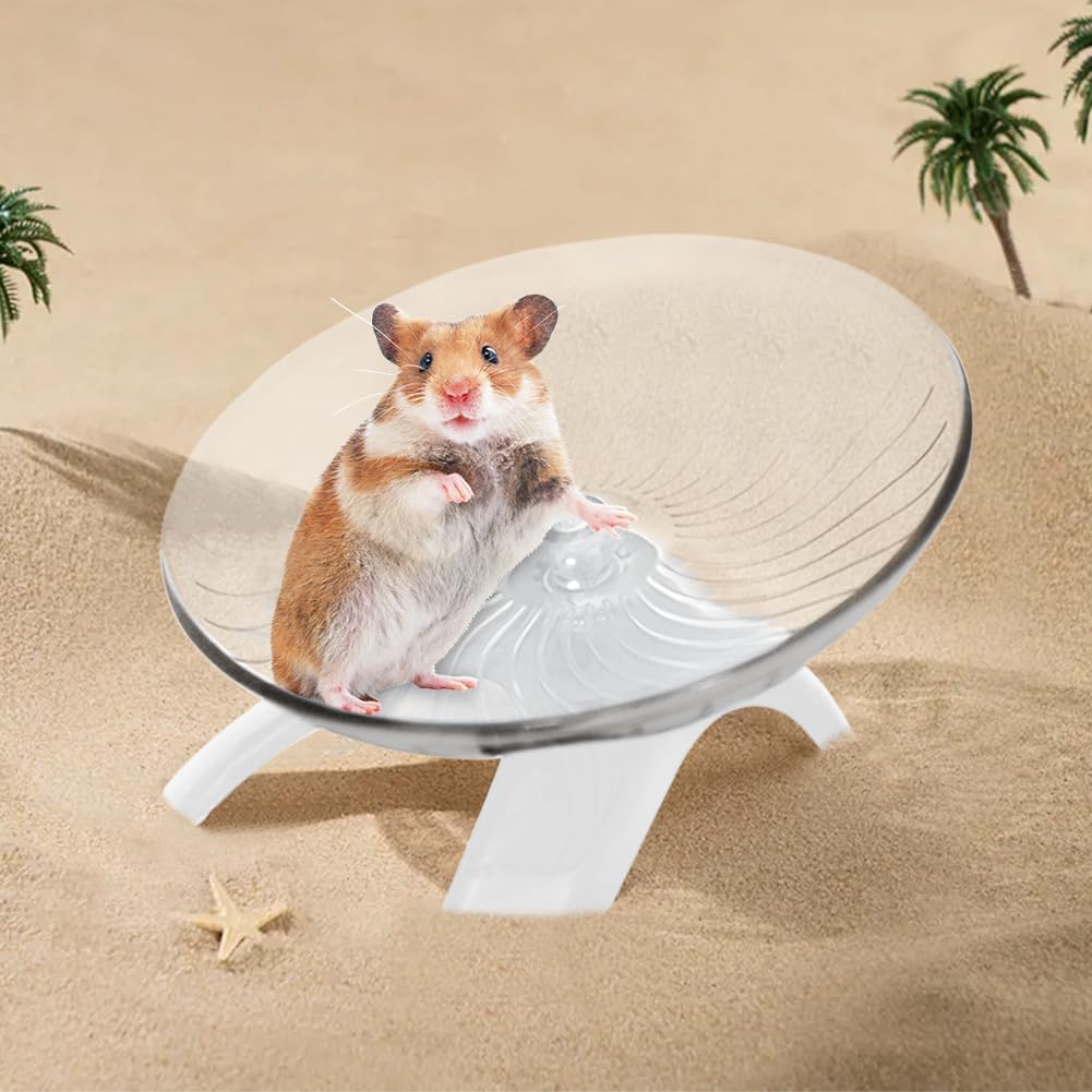 Hamster Silent Flying Saucer Exercise Wheel, Hermit Crab Spinner Toy