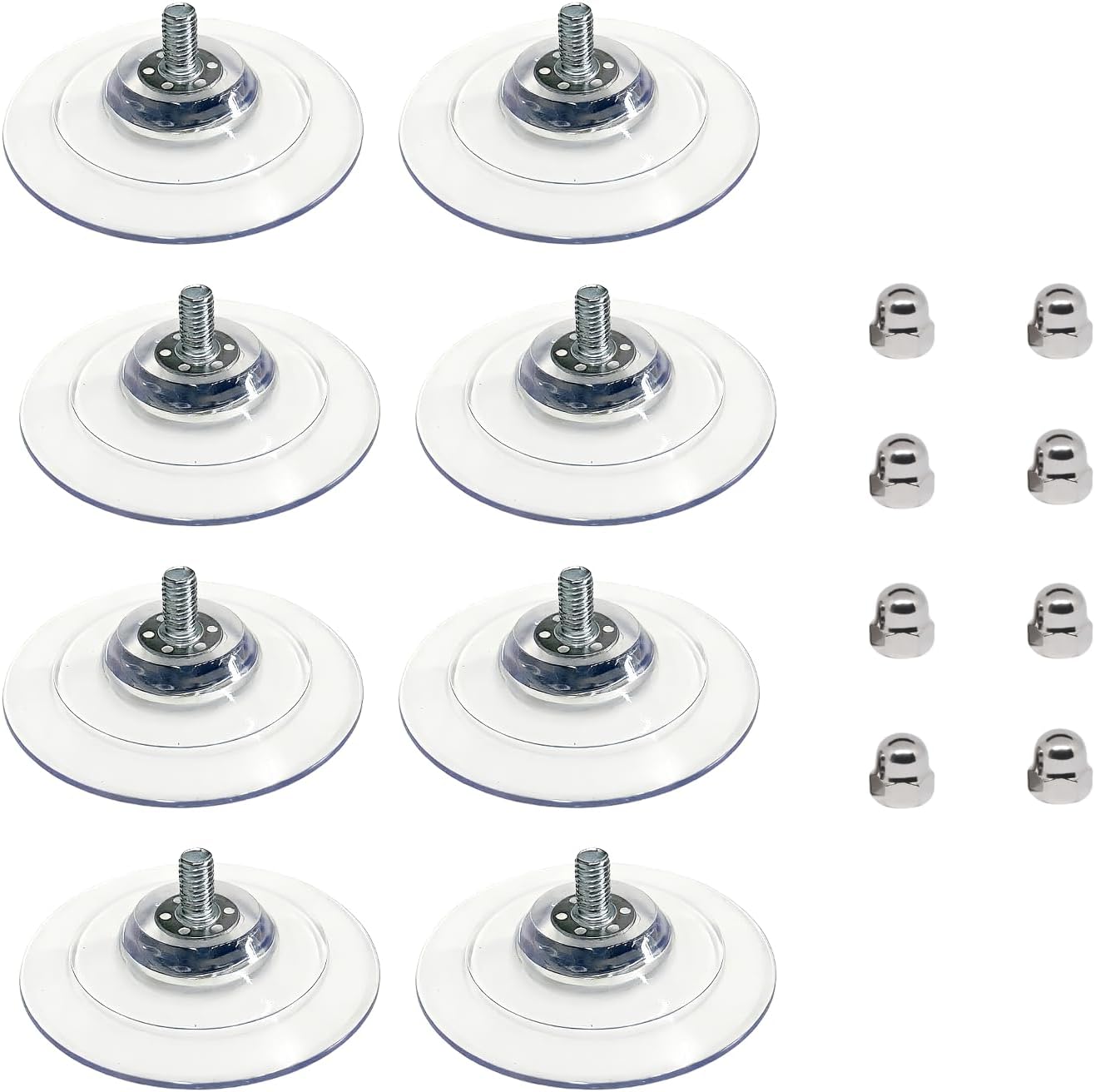 8 Pack Cat Window Perch Suction Cups with Screws, Holds up to 40 lbs Strong Adhesive Replacement Suction Cups for Foldable & Cordless Cat Window Hammock Seat