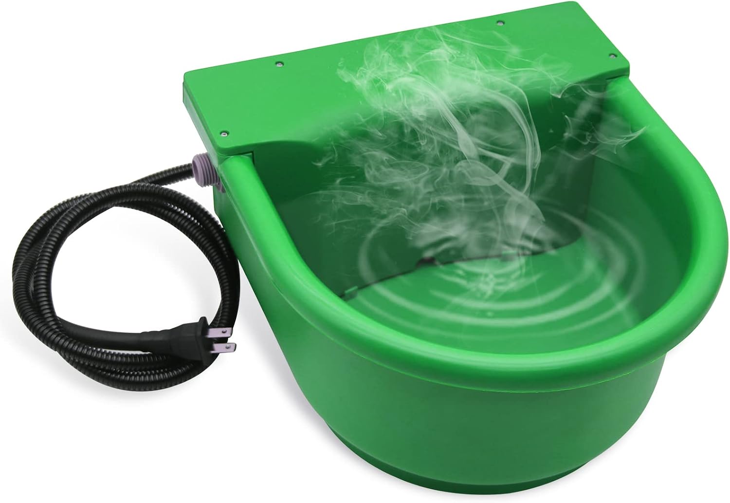 Automatic Heated Horse Waterer Bowl, 4L Livestock Waterer with Float Control & Constant Temperature, 100W Freeze Proof Thermal Bowl for Horses Cattle Goats Dogs Chickens, Outdoor Farm Water Dispenser