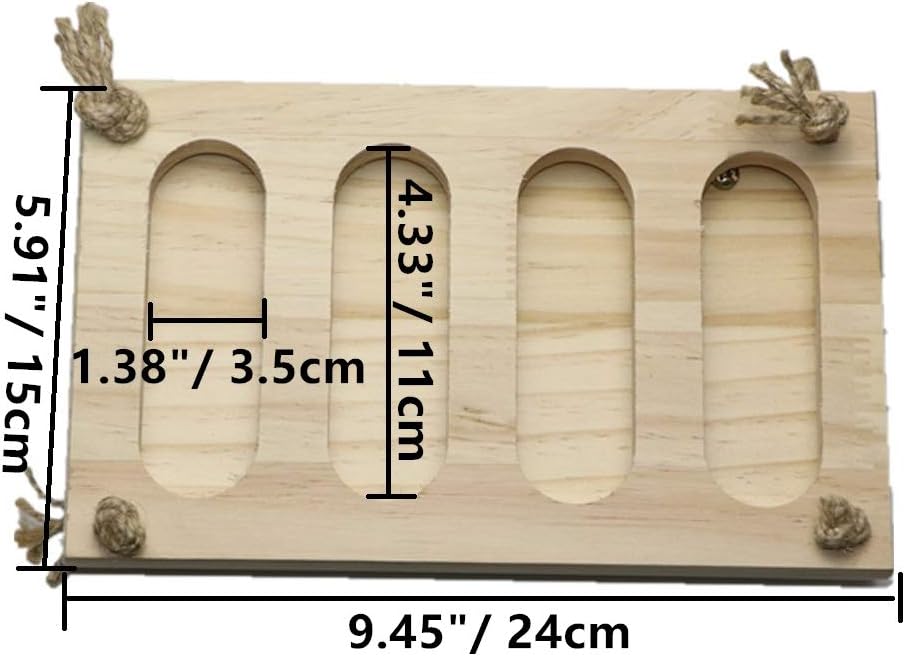 Litewoo Rabbit Hay Rack Manger Feeder Bunny Food Dispenser Wooden Hay Manger Rack Holder for Hamster Chinchilla Guinea Pig Small Animal Cage Accessories (A)