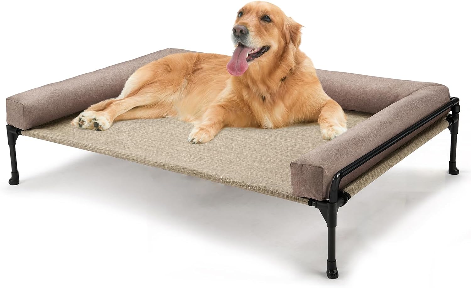 Veehoo Outdoor Elevated Dog Bed-Cooling Raised Dog Cot for Large Sized Dogs