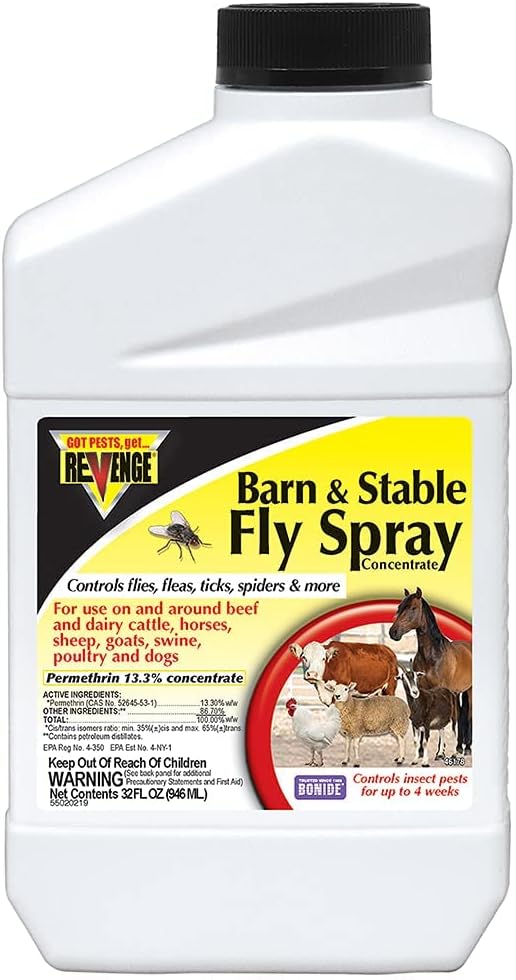 Bonide Revenge Barn & Stable Fly Spray, 32 oz Concentrate