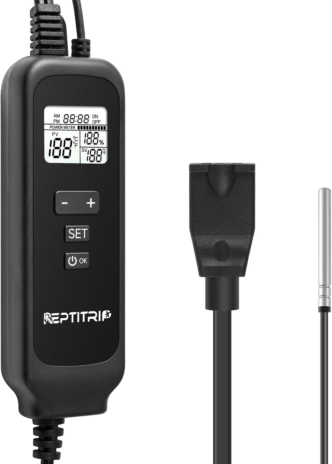 Reptile Thermostat, Dimming Thermostat with Day-Night Timer Setting