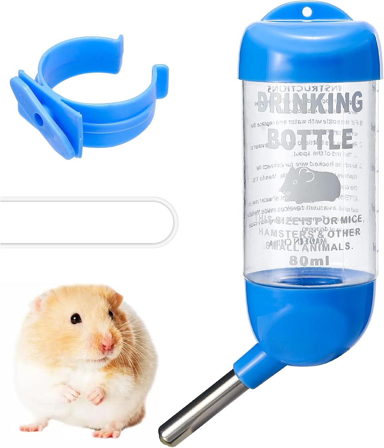 PStarD Moon Small Animals Water Bottle – Bunny, Hamster, Guinea Pig, Rabbit, Chinchilla, Gerbil, Groundhog, Squirrel (2.7 oz)