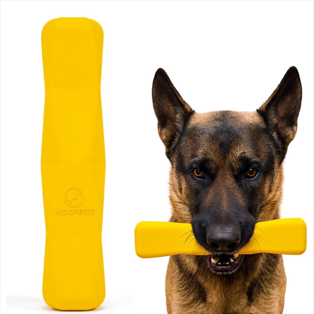 Indestructible Stick Dog Toy – Lifetime Replacement – Durable Chew Toy for Aggressive Chewers – Safe Non-Toxic Natural Rubber – Chew Tug & Fetch – Tough, Heavy Duty – Med/Large Breed, 8”x2”