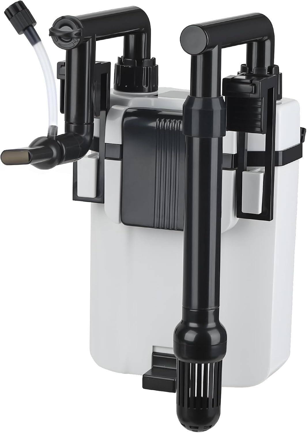 hygger Small Aquarium Hang On Back Canister Filter, Adjustable Flow Quiet Fish Tank Filter with Oil Skimmer,3 Outlet Nozzles,Filter Sponges & Ceramic Balls(6W,≤5.5 Gallon)