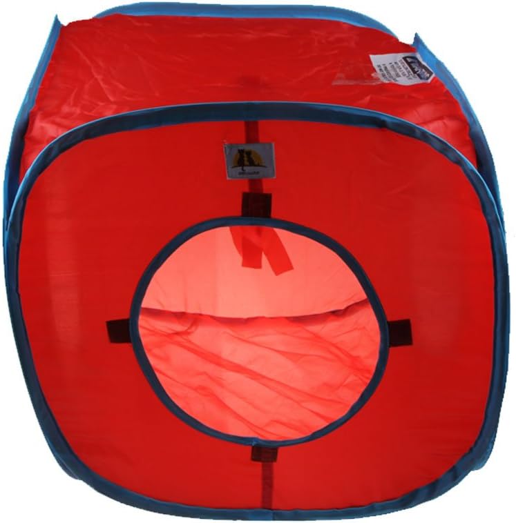 Emours Flexible Collapsible Cat Cube Kitty Play Bed Expandable Tunnel Cat Toys,Red
