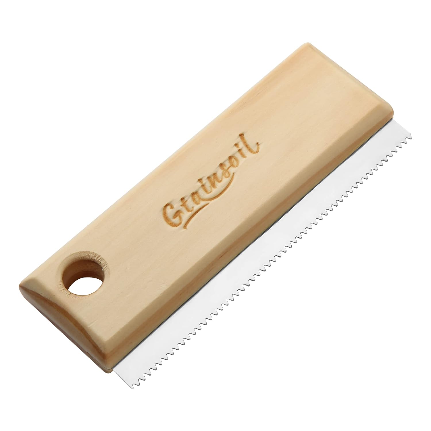 Shedding and Grooming Tool – Brush Scraper for Pets’ Undercoat, Horses, Cattle, and Cats, Wooden Handle with Stainless Steel Blade