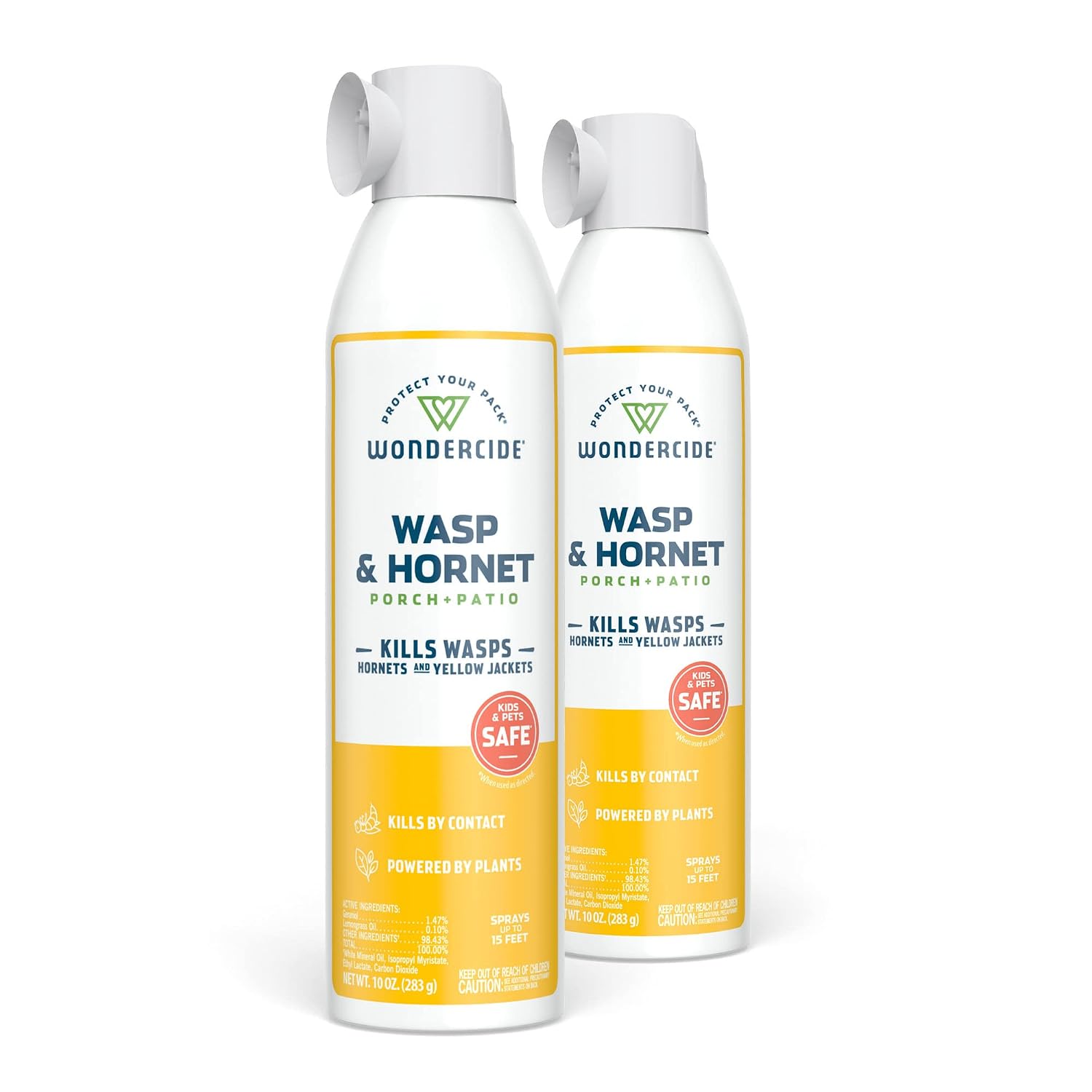 Wondercide – Wasp and Hornet Killer Aerosol Spray – 10 oz – 2 Pack