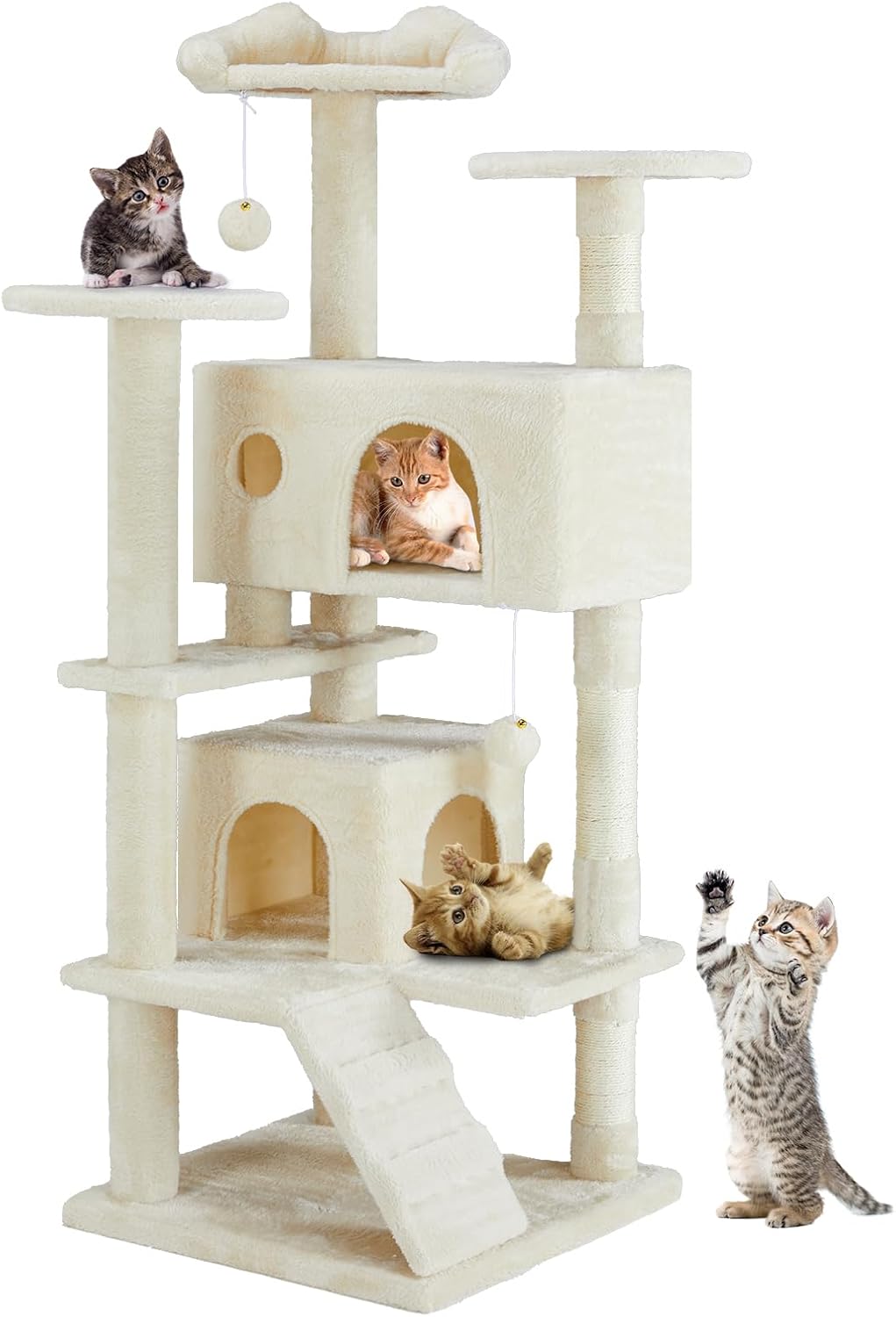 DUMOS 54-inch Cat Tree Tower with Scratching Posts, Indoor Use