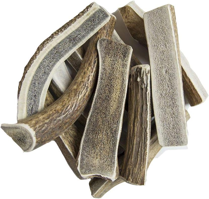 hotspot pets Premium Split Elk Antlers for Dogs – 7 Inch Large Dog Chews (2 Pack) Made in USA -Naturally Shed Antler Bone for Large Breed Chewers -Promotes Natural Dental Hygiene