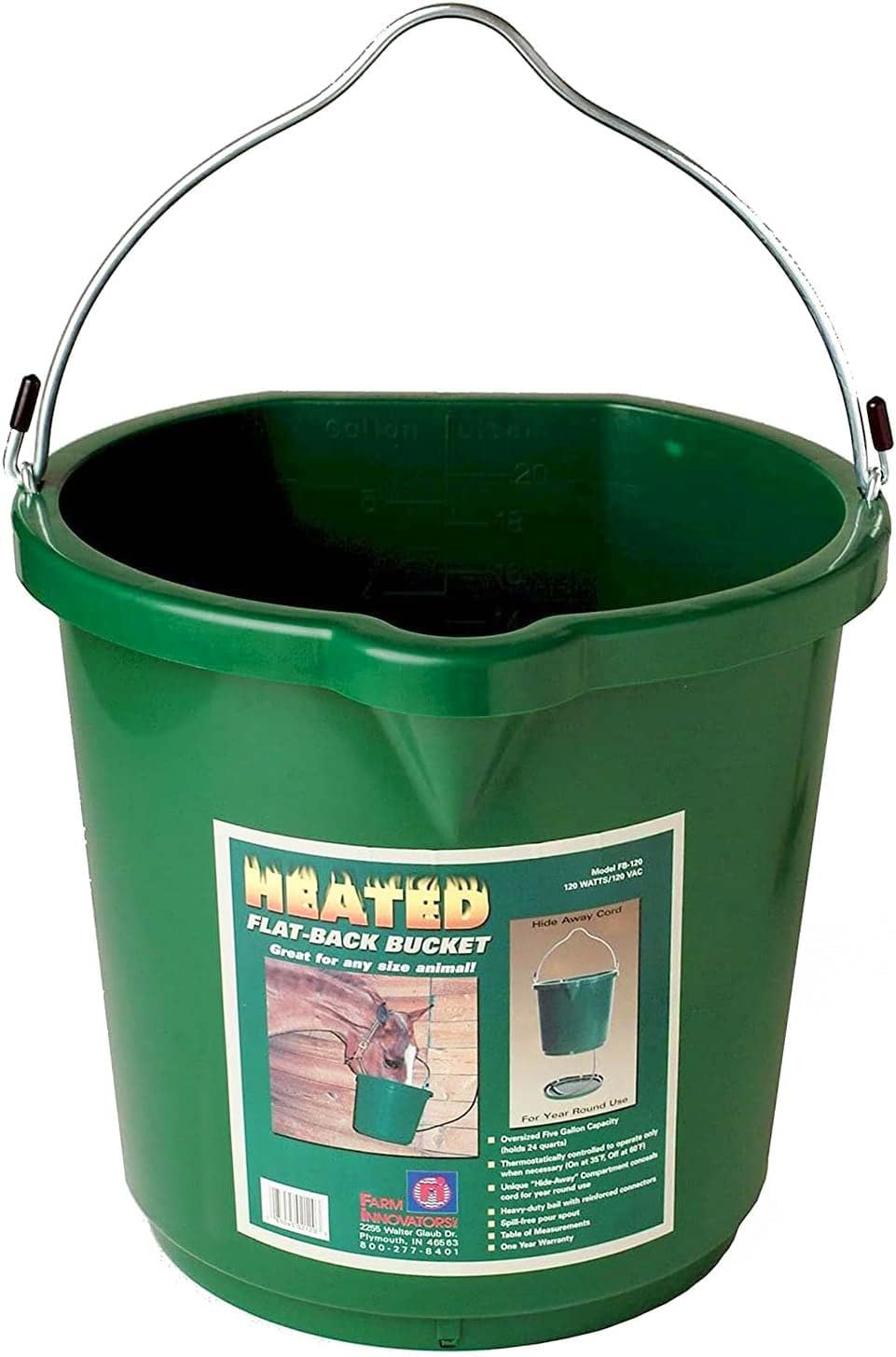 Farm Innovators Heated Water Bucket, 5 Gallon