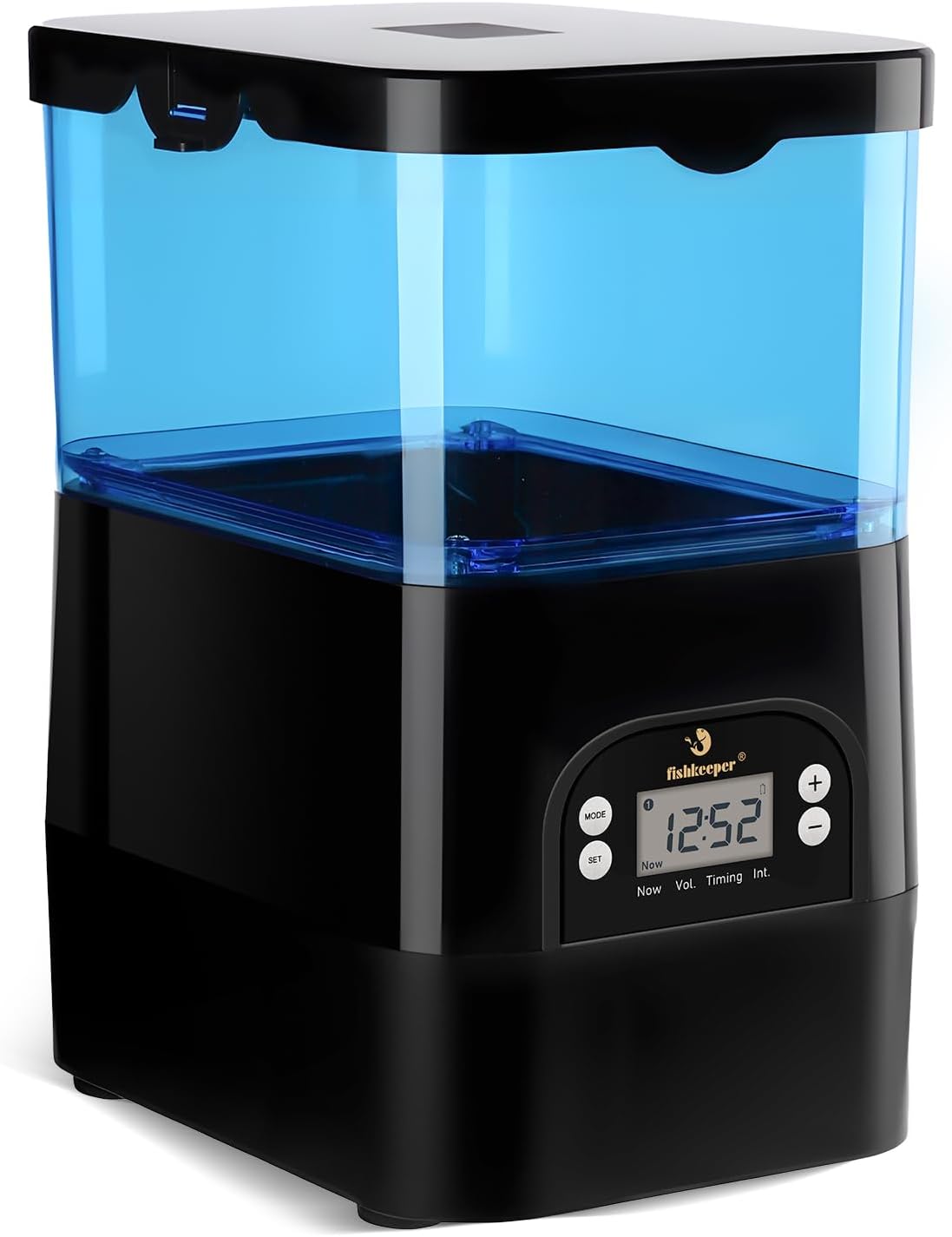 fishkeeper Automatic Fish Feeder for Pond, LCD Programmable Fish Feeder