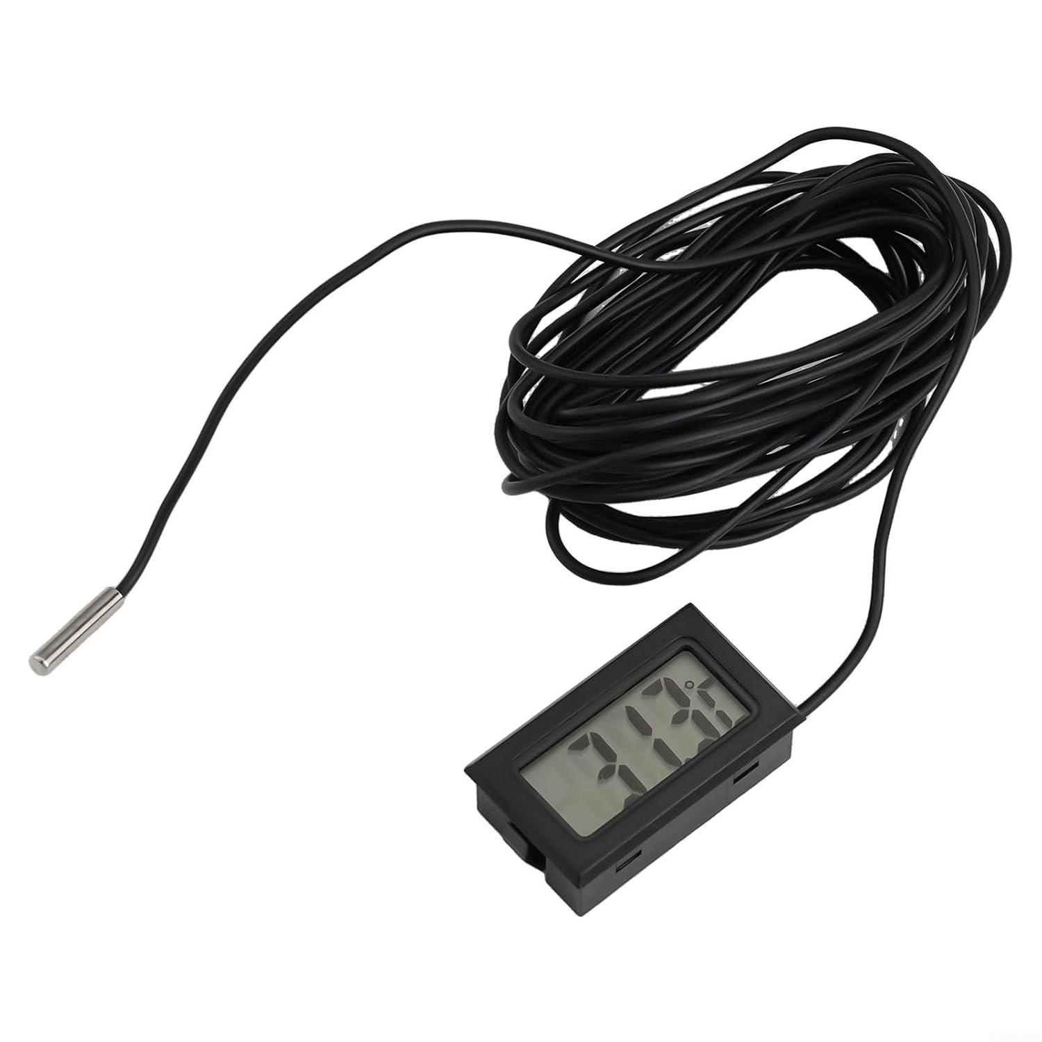 Digital Aquarium Thermometer with Waterproof Probe, -50 to 110°C LCD Display, Long Cable Temperature Sensor for Terrarium Fish Tank, Includes for Battery (Selectable Length)(5 Meters)