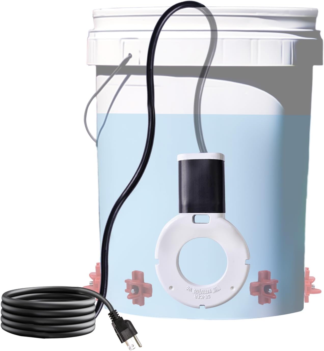 250W Chicken Water Heater,Submersible Bucket Heater Deicer for Poultry