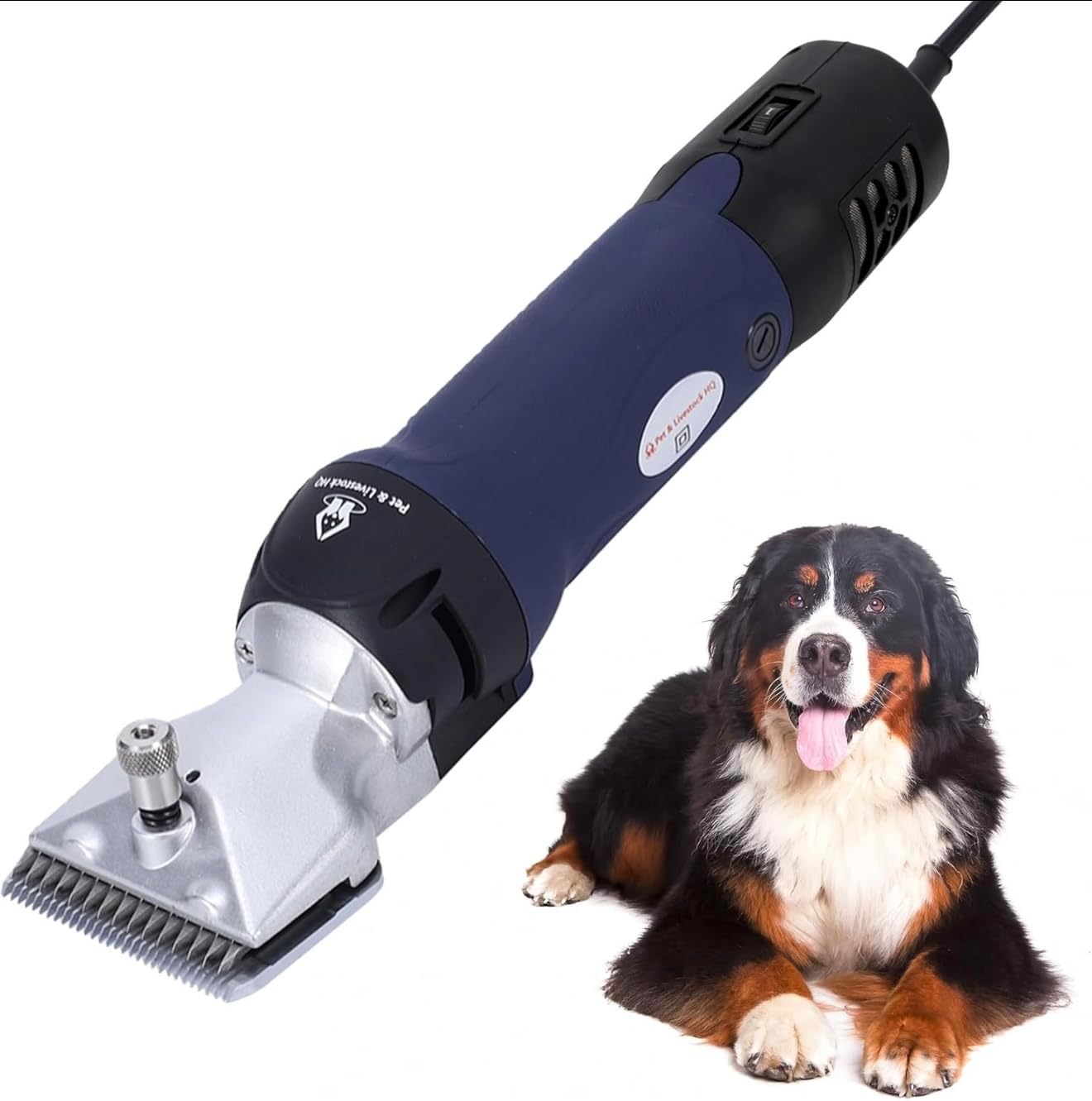 Professional Dog Grooming Clippers for Thick Coats – Shears Heavy Duty Hair Cutting Kit – Large Dog Shaver Set – Pet Trimmer for XL Large Dogs, Horses, Livestock