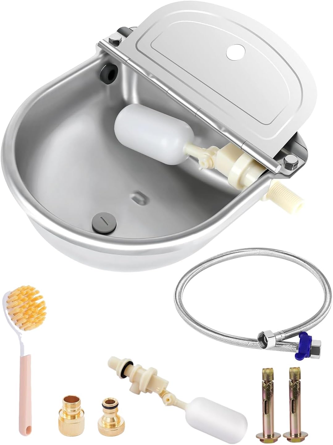Automatic Chicken Waterer, Stainless Steel Poultry Water Dispenser