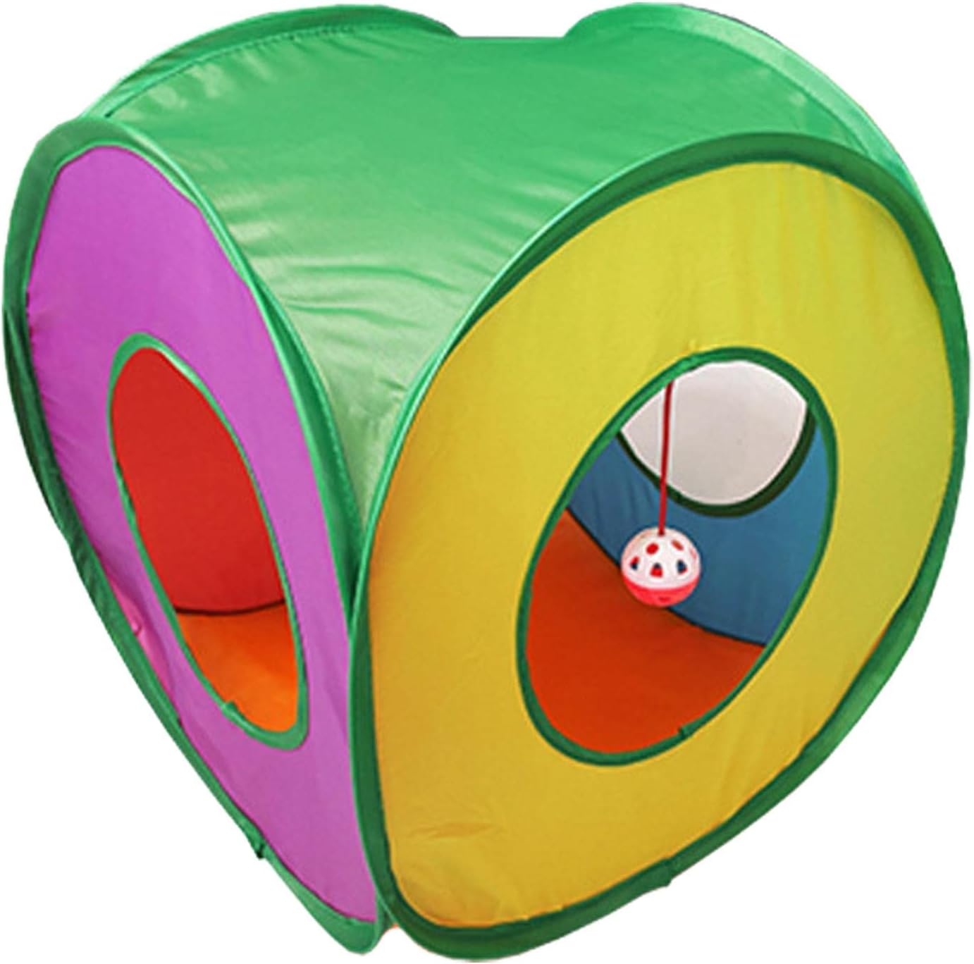 Flexible Collapsible Cat Tent Kitten Play Bed Expandable Tunnel Cat Toys, Multicolor