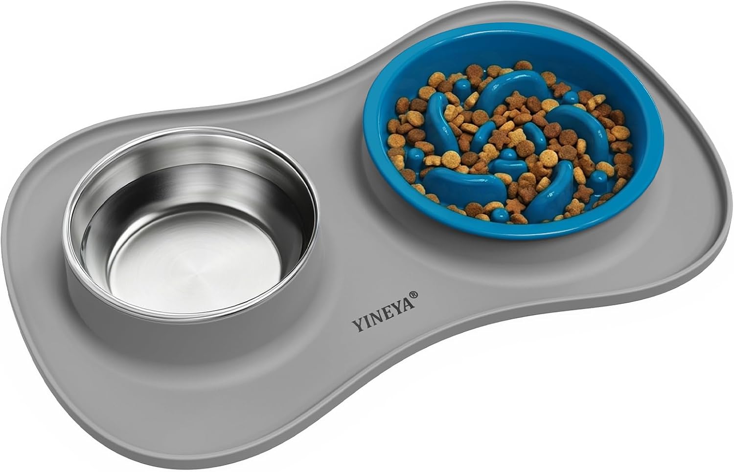 YINEYA 3 in 1 Slow Feeder Dog Bowls,Dog Water Bowl,Cat and Dog Food Bowl