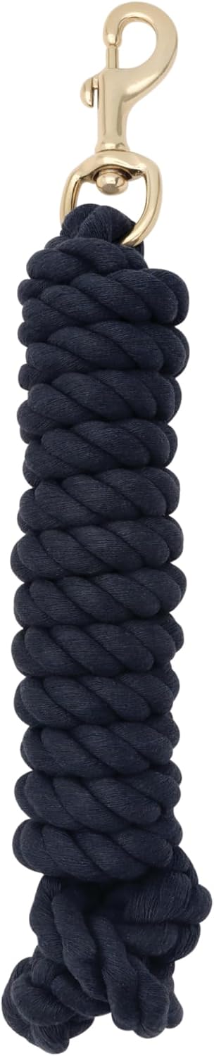 Weaver Equine 5/8″ x 10 Cotton Lead Ropes for Horses Line with Brass Snap, Buckle, Soft, Comfortable Horse Lead Ropes for Training and Lunging