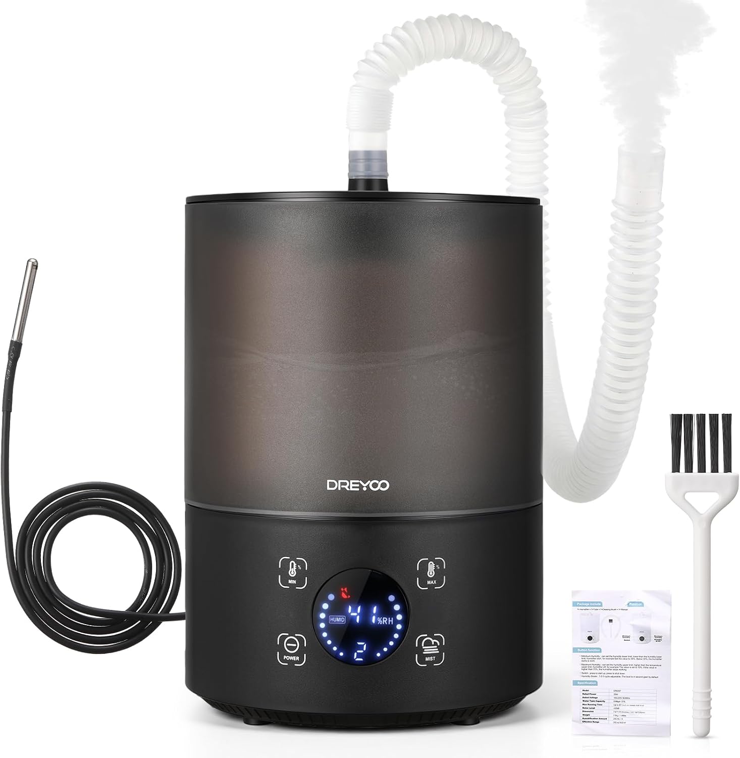 Dreyoo Reptile Fogger Humidifier Terrarium Humidifier with Humidity Control